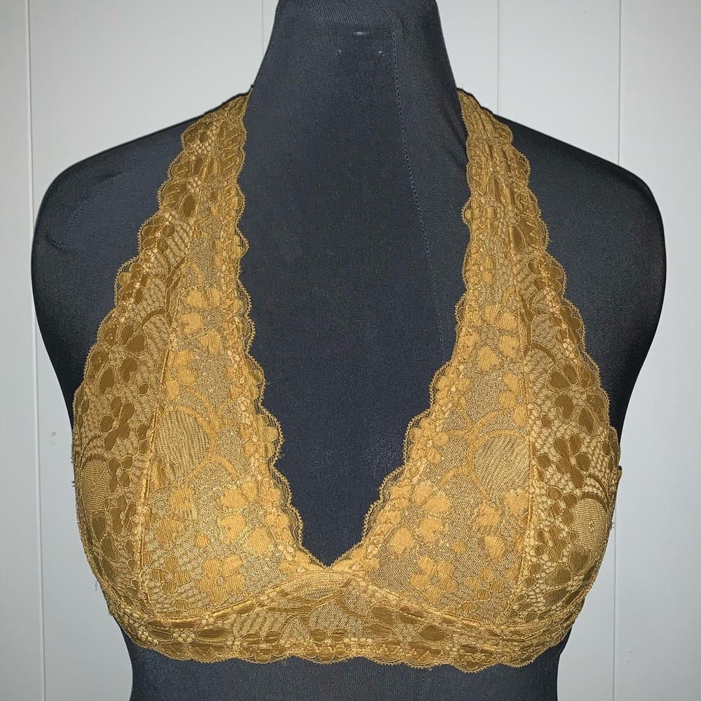 Mustard Halter Bralette